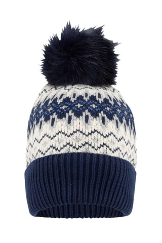 Berretto con pompon - Blu