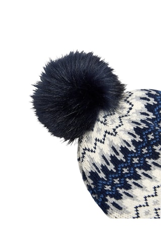 Berretto con pompon - Blu