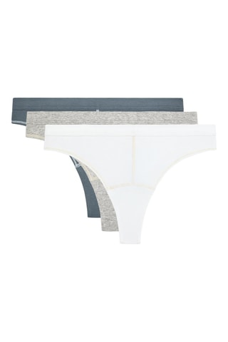 3 tanga - Bianco, grigio e blu-grigio