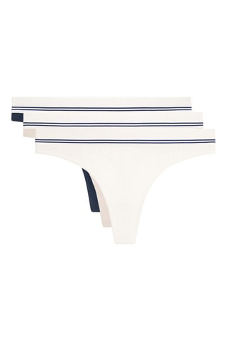 3 tanga - Bianco e beige