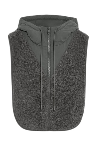Cardigan con cappuccio - Antracite