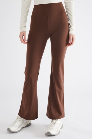 Pantaloni flare a vita alta - Nero