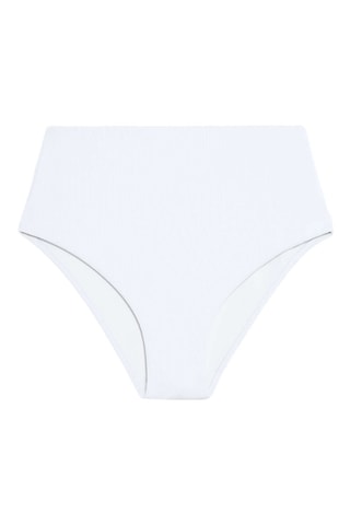 Slip bikini a vita alta - Bianco