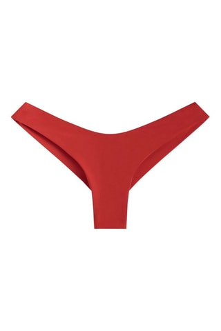 Slip bikini a vita alta - Rosso