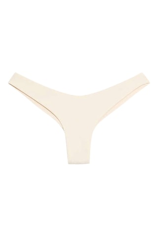 Slip bikini a vita alta - Ecrù