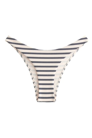 Slip bikini a vita alta - Beige