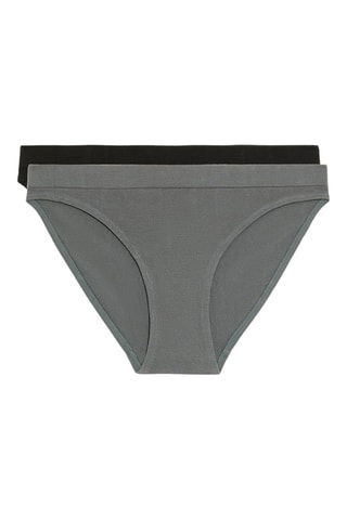2 slip - Grigio e nero 