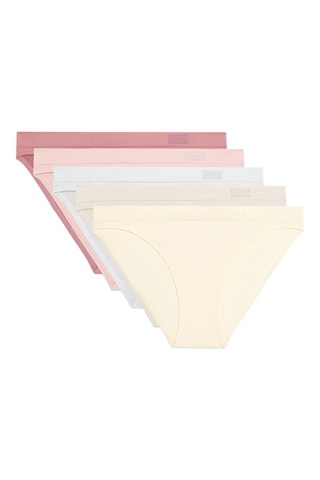 5 slip - Beige e rosa