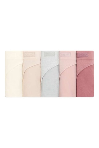 5 slip - Beige e rosa
