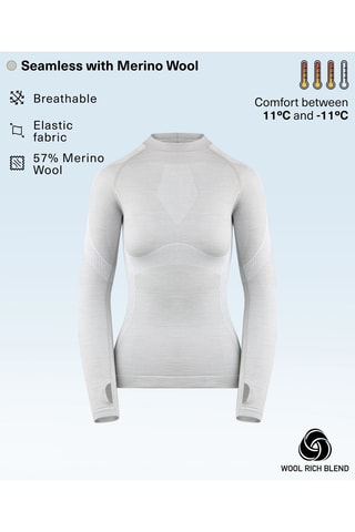 T-shirt in lana - Grigio chiaro