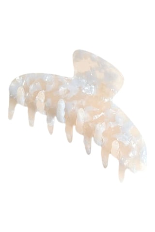 Molletta per capelli - Rosa cipria e bianco