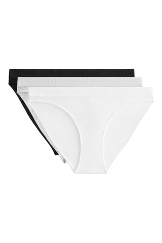 3 slip - Ecrù e nero