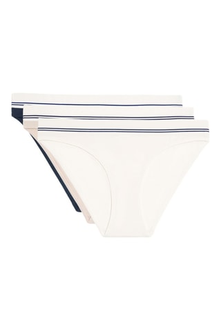 3 tanga - Navy e bianco