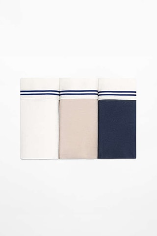 3 tanga - Navy e bianco