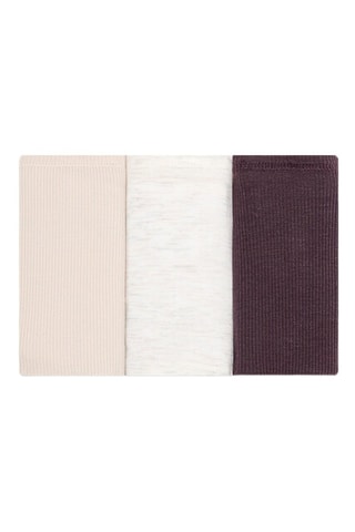 3 slip bikini - Viola e bianco