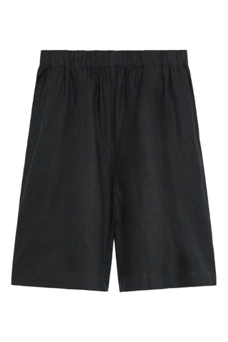 Shorts in lino - Nero