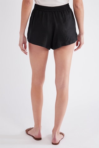 Shorts in lino - Nero