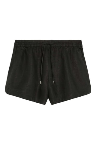 Shorts in lino - Nero