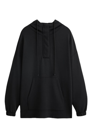 Felpa con cappuccio - Nero