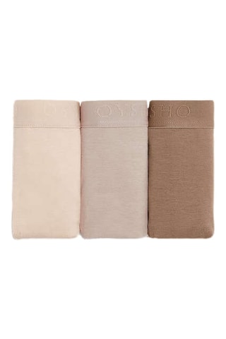 3 slip - Nude e marrone