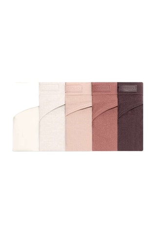 5 tanga - Marrone scuro e bianco