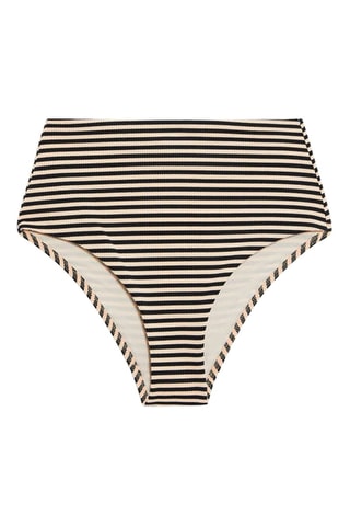Slip bikini a vita alta - Beige