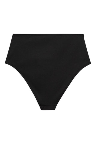 Slip bikini a vita alta - Nero