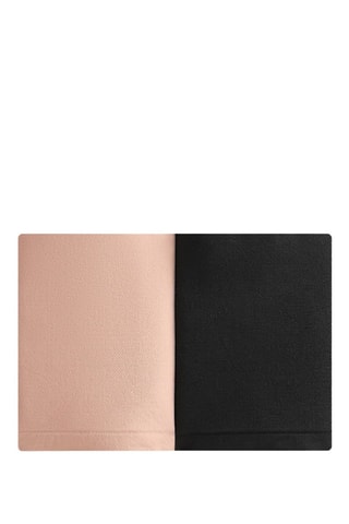2 slip a vita a alta - Nero e rosa cipria
