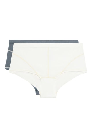 2 culotte - Bianco e grigio scuro