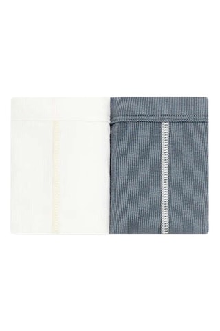2 culotte - Bianco e grigio scuro