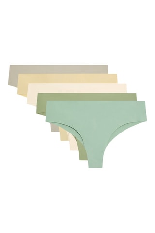 5 tanga - Verde e beige