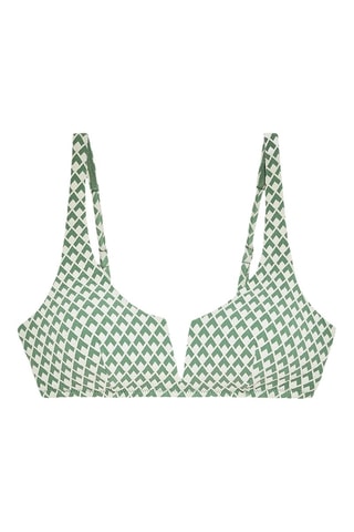 Reggiseno bikini - Verde acqua e bianco