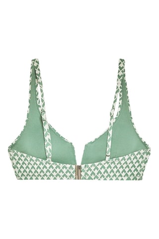 Reggiseno bikini - Verde acqua e bianco