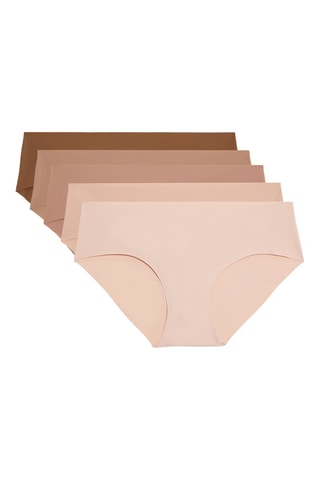 5 slip - Beige e rosa
