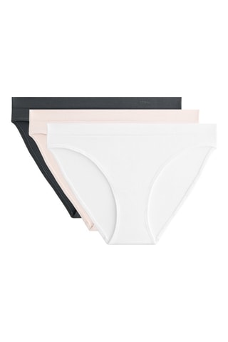 3 slip - Bianco e rosa