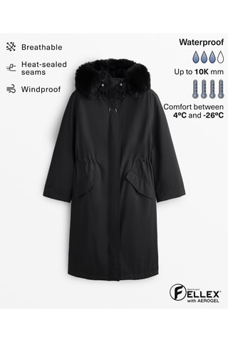 Parka con cappuccio - Nero