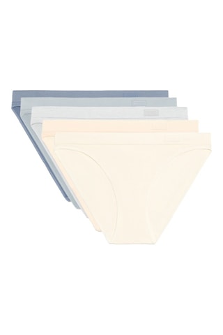 5 slip - Beige e blu
