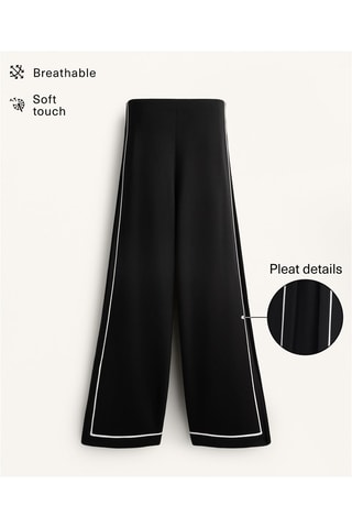 Pantaloni wide legs - Nero