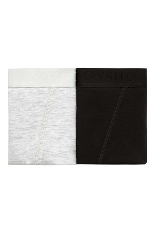 2 culotte - Grigio melange e nero 