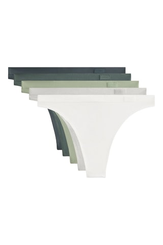 5 tanga - Bianco e grigio chiaro