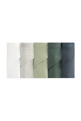 5 tanga - Bianco e grigio chiaro