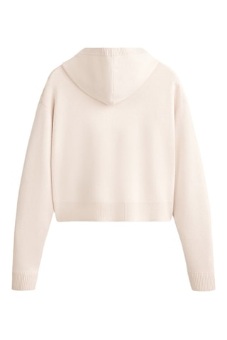 Cardigan con cappuccio - Beige