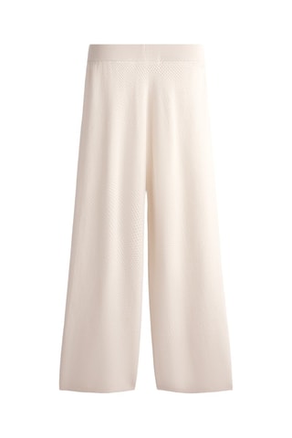 Pantaloni wide legs a vita alta - Beige