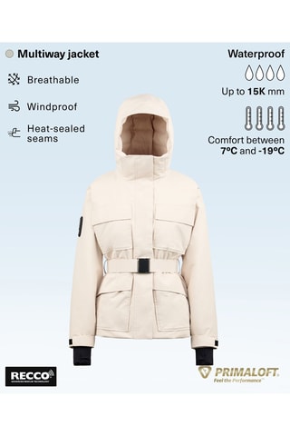 Piumino con cappuccio - Beige