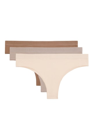 3 tanga - Beige e marrone