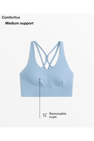 Top sportivo push-up - Azzurro