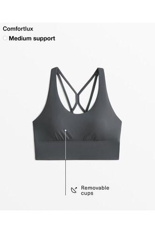 Top sportivo push-up - Grigio scuro
