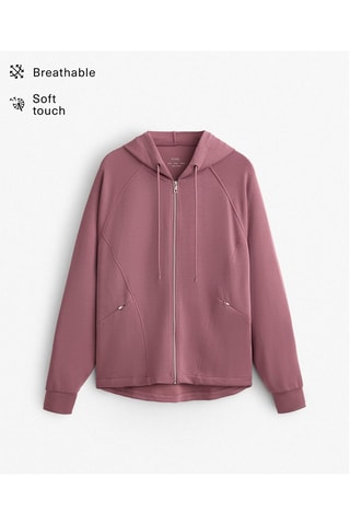 Felpa con cappuccio - Rosa