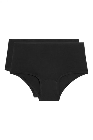 2 culotte a vita alta - Nero 