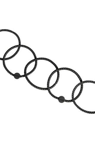 6 elastici per capelli - Nero